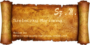 Szeleczky Marianna névjegykártya