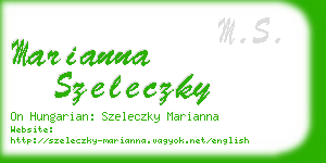 marianna szeleczky business card